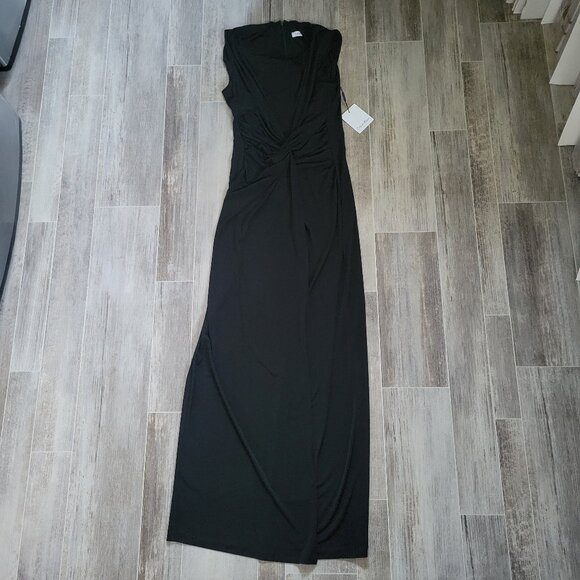Calvin Klein Black Sleeveless Cowl Neck Floor Length Dress, Women’s 6 Dress, NWT - Picture 1 of 13